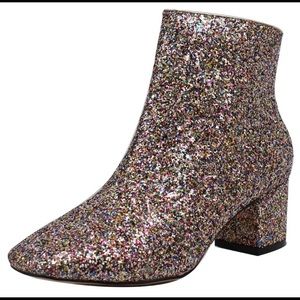 Multi color glitter booties, NEW in box